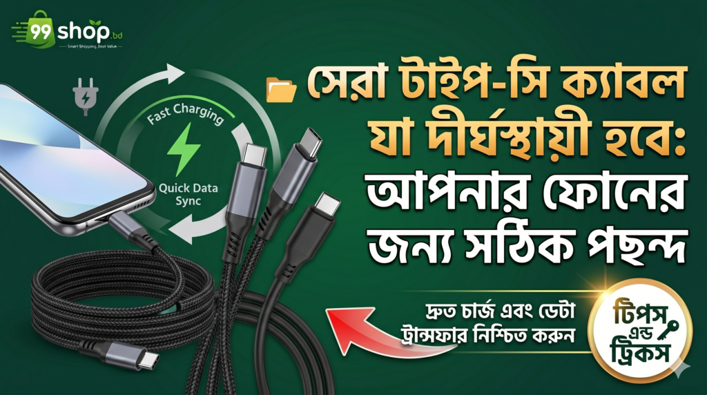 "সেরা টাইপ-সি ক্যাবল যা দীর্ঘস্থায়ী হবে: আপনার ফোনের জন্য সঠিক পছন্দ স্মার্টফোন এখন আমাদের জীবনের অবিচ্ছেদ্য অংশ। আর এই ফোনটিকে সচল রাখতে চার্জিং ক্যাবলের ভূমিকা অপরিসীম। আমরা অনেকেই দামী ফোন কিনি, কিন্তু ক্যাবল কেনার সময় কিছুটা অসতর্ক থাকি। ফলে দেখা যায়, কয়েক মাস যেতে না যেতেই ক্যাবলটি নষ্ট হয়ে যায় বা চার্জিং গতি কমে যায়। বিশেষ করে টাইপ-সি ক্যাবল বর্তমান সময়ে সবচেয়ে জনপ্রিয় হলেও বাজারে থাকা সব ক্যাবল সমান টেকসই নয়। আপনি কি এমন একটি ক্যাবল খুঁজছেন যা সহজে ছিঁড়বে না এবং দ্রুত চার্জ নিশ্চিত করবে? আজকের এই লেখায় আমরা টাইপ-সি ক্যাবল নিয়ে বিস্তারিত আলোচনা করব এবং জানাব দীর্ঘস্থায়ী ক্যাবল চেনার উপায়। টাইপ-সি ক্যাবল কেন সেরা? ইউএসবি টাইপ-সি ইন্টারফেস বর্তমান প্রযুক্তিতে এক বিশাল পরিবর্তন নিয়ে এসেছে। এর প্রধান কয়েকটি সুবিধা হলো: ১. দ্রুত চার্জিং ক্ষমতা: একটি ভালো মানের টাইপ-সি ক্যাবল ২০ ভোল্ট পর্যন্ত আউটপুট দিতে সক্ষম। এটি ১০০ ওয়াট পর্যন্ত পাওয়ার ডেলিভারি বা পিডি চার্জিং সমর্থন করতে পারে। ফলে ফোন বা ল্যাপটপ খুব দ্রুত চার্জ হয়। ২. রিভার্সিবল ডিজাইন: টাইপ-সি ক্যাবলের সবচেয়ে বড় সুবিধা হলো এটি উল্টো বা সোজা দুইভাবেই লাগানো যায়। এতে ফোনের পোর্টে আঘাত লাগার ভয় থাকে না। ৩. দ্রুত ডেটা ট্রান্সফার: সাধারণ ক্যাবলের তুলনায় টাইপ-সি ক্যাবলের ডেটা পাঠানোর গতি অনেক বেশি। বড় সাইজের মুভি বা ফাইল কয়েক সেকেন্ডের মধ্যেই ট্রান্সফার করা সম্ভব। ৪. বহুমুখী ব্যবহার: এখন শুধু ফোন নয়, ল্যাপটপ, ট্যাবলেট, পাওয়ার ব্যাংক এমনকি ব্লুটুথ স্পীকারেও টাইপ-সি পোর্ট ব্যবহার করা হচ্ছে। ফলে একটি ভালো ক্যাবল দিয়ে আপনি অনেকগুলো ডিভাইস সচল রাখতে পারছেন। ক্যাবল কেন দ্রুত নষ্ট হয়ে যায়? অনেকেই অভিযোগ করেন যে তাদের ক্যাবল বেশিদিন টেকে না। এর পেছনে মূলত তিনটি প্রধান কারণ থাকে: শারীরিক চাপ: আমরা যখন ফোন চার্জে দিয়ে ব্যবহার করি, তখন ক্যাবলের সংযোগস্থলে (Connector Area) অনেক চাপ পড়ে। বারবার বাঁকানো বা মোচড়ানোর ফলে ভেতরের তামার তারগুলো ছিঁড়ে যায়। তাপমাত্রা: চার্জিংয়ের সময় যদি ক্যাবল খুব বেশি গরম হয়ে যায়, তবে এর ওপরের প্লাস্টিকের আবরণ নরম হয়ে যায় এবং ভেতরের উপাদানগুলো ক্ষতিগ্রস্ত হয়। নিম্নমানের উপাদান: সস্তা ক্যাবলে খুব পাতলা পরিবাহী এবং দুর্বল আবরণ ব্যবহার করা হয়। এগুলো দেখতে সুন্দর হলেও স্থায়িত্বের দিক থেকে খুবই নড়বড়ে। দীর্ঘস্থায়ী টাইপ-সি ক্যাবল চেনার ৫টি উপায় বাজারে শত শত ব্র্যান্ডের মাঝে আসল এবং মজবুত ক্যাবল চেনা কিছুটা কঠিন হতে পারে। তবে নিচের বিষয়গুলো খেয়াল করলে আপনি ঠকবেন না: ১. ব্রেইডেড নাইলন (Braided Nylon): সাধারণ প্লাস্টিক বা রাবার আবরণের ক্যাবলের চেয়ে নাইলন ব্রেইডেড ক্যাবল অনেক বেশি টেকসই। এগুলো সহজে পেঁচিয়ে যায় না এবং বাঁকালেও ভেতরের তারের ক্ষতি হয় না। ২. রিইনফোর্সড জয়েন্ট (Reinforced Joints): ক্যাবল সাধারণত যেখানে কানেক্টরের সাথে মেশে, সেই জায়গাতেই ছিঁড়ে যায়। ভালো ক্যাবলে এই অংশে বাড়তি প্রোটেকশন বা রাবার গার্ড থাকে। ৩. থিকনেস বা পুরুত্ব: ভালো মানের ক্যাবল সাধারণত একটু মোটা হয় কারণ এর ভেতরে উন্নত মানের তামার তার এবং ইনসুলেশন থাকে। ৪. ফাস্ট চার্জিং সাপোর্ট: কেনার সময় ক্যাবলটি কত ওয়াট (যেমন: ১৮ওয়াট, ৩৩ওয়াট বা ৬৫ওয়াট) চার্জিং সাপোর্ট করে তা দেখে নিন। ৯৯শপ বিডি (99Shop.Bd) এর মতো বিশ্বস্ত দোকান থেকে কিনলে আপনি সঠিক তথ্যটি পাবেন। ৫. কানেক্টরের মান: কানেক্টরের পিনগুলো যদি উন্নত অ্যালয় দিয়ে তৈরি হয়, তবে তাতে সহজে জং বা অক্সাইড জমে না। ফলে দীর্ঘ সময় ধরে একই রকম চার্জিং স্পিড পাওয়া যায়। অনলাইন কেনাকাটা বনাম অফলাইন: ক্যাবল কেনার অভিজ্ঞতা একটি তুলনামূলক ছক নিচে দেওয়া হলো:| বিষয় | অনলাইন কেনাকাটা (যেমন: ৯৯শপ বিডি) | সাধারণ ফুটপাত বা দোকান | | :------------------ | :------------------------------------------------ | :------------------------------- | | গুণমান যাচাই | ক্রেতাদের রিভিউ দেখে আসল ক্যাবল চেনা যায়। | যাচাই করার কোনো সুযোগ নেই। | | ব্র্যান্ড ভ্যারাইটি | Baseus, Joyroom, Hoco এর মতো ব্র্যান্ড পাওয়া যায়। | বেশিরভাগই নকল বা জেনেরিক ক্যাবল। | | ওয়ারেন্টি | অনেক ক্ষেত্রে রিপ্লেসমেন্ট ওয়ারেন্টি থাকে। | বিক্রির পর কোনো দায়িত্ব থাকে না। | | ডেলিভারি | ঘরে বসেই সেরা ক্যাবলটি পাওয়া সম্ভব। | সময় নষ্ট করে দোকানে যেতে হয়। | ক্যাবলের স্থায়িত্ব বাড়ানোর সহজ কিছু টিপস একটি ভালো ক্যাবল কেনার পর তার যত্ন নেওয়াও জরুরি। নিচের কাজগুলো করলে আপনার ক্যাবল বছরের পর বছর টিকে থাকবে: কানেক্টর ধরে টানুন: ক্যাবল খোলার সময় তার ধরে না টেনে কানেক্টরের শক্ত অংশ ধরে টানুন। এটি ক্যাবল ছিঁড়ে যাওয়া রোধ করার সবচেয়ে কার্যকর উপায়। শার্প বেন্ড এড়িয়ে চলুন: ক্যাবলটি খুব বেশি ভাঁজ করে বা টাইট করে পেঁচিয়ে রাখবেন না। হালকা গোল করে পেঁচিয়ে রাখা সবচেয়ে ভালো। ক্যাবল প্রোটেক্টর ব্যবহার করুন: ইন্টারনেটে অনেক সস্তা ক্যাবল প্রোটেক্টর পাওয়া যায় যা কানেক্টরের মুখে লাগিয়ে রাখলে ক্যাবল সহজে বাঁকে না। পোর্ট পরিষ্কার রাখুন: মাঝে মাঝে ফোনের চার্জিং পোর্ট এবং ক্যাবলের মুখ শুকনো তুলা বা ব্রাশ দিয়ে পরিষ্কার করুন। ধুলাবালির কারণে কানেকশন লুজ হতে পারে। কখন বুঝবেন ক্যাবলটি পরিবর্তন করা দরকার? যদি দেখেন চার্জ হতে আগের চেয়ে অনেক বেশি সময় লাগছে (যেমন: আগে ১ ঘণ্টায় ফুল চার্জ হতো, এখন ৩ ঘণ্টা লাগছে), তবে বুঝবেন ক্যাবলটি কার্যকারিতা হারিয়েছে। ক্যাবলের ওপরের আবরণ ছিঁড়ে ভেতরের রঙিন তার দেখা গেলে দেরি না করে সেটি ফেলে দিন। এটি শর্ট সার্কিট ঘটাতে পারে। চার্জিং পোর্ট লুজ হয়ে গেলে বা চার্জ হতে হতে মাঝে মাঝে ডিসকানেক্ট হলে নতুন ক্যাবল নেওয়ার সময় হয়েছে। কেন ৯৯শপ বিডি (99Shop.Bd) আপনার জন্য সঠিক? বাংলাদেশে অরিজিনাল এবং প্রিমিয়াম টাইপ-সি ক্যাবল খুঁজে পাওয়া বেশ চ্যালেঞ্জিং। ৯৯শপ বিডি সরাসরি মানসম্মত পণ্য আমদানির মাধ্যমে ক্রেতাদের আস্থার জায়গা তৈরি করেছে। আপনি যদি দীর্ঘস্থায়ী এবং সাশ্রয়ী মূল্যে ভালো গ্যাজেট খুঁজছেন, তবে তাদের কালেকশনগুলো একবার দেখে নিতে পারেন। পরিশেষে, একটি সস্তা ক্যাবল হয়তো আপনার কিছু টাকা বাঁচাবে, কিন্তু দীর্ঘমেয়াদে এটি আপনার দামী ফোনের ব্যাটারি নষ্ট করে দিতে পারে। তাই সর্বদা ভালো মানের টাইপ-সি ক্যাবল বেছে নিন এবং ফোনের সুরক্ষা নিশ্চিত করুন। সচেতন কেনাকাটাই পারে আপনার প্রযুক্তিগত জীবনকে আরও সহজ করতে।
